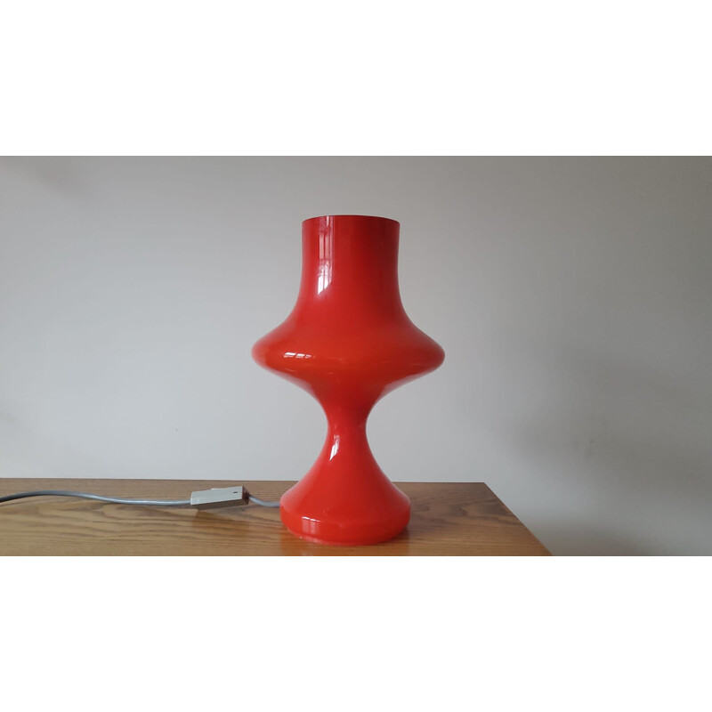 Mid century glass table lamp by Tabery, 1970s