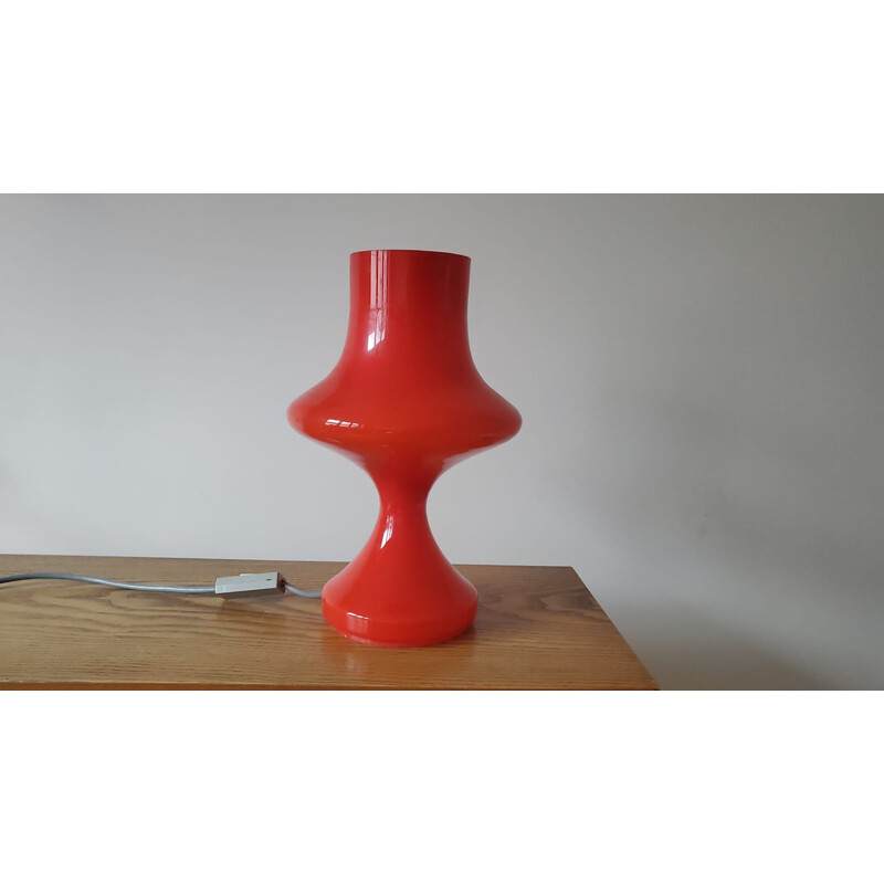 Mid century glass table lamp by Tabery, 1970s