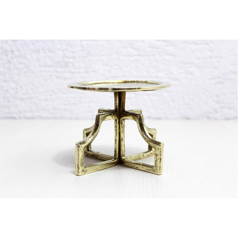 Vintage modernist brass candlestick, 1960