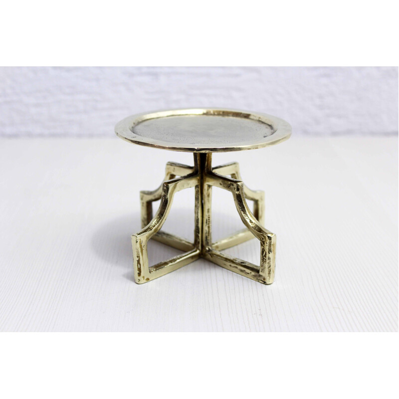 Vintage modernist brass candlestick, 1960