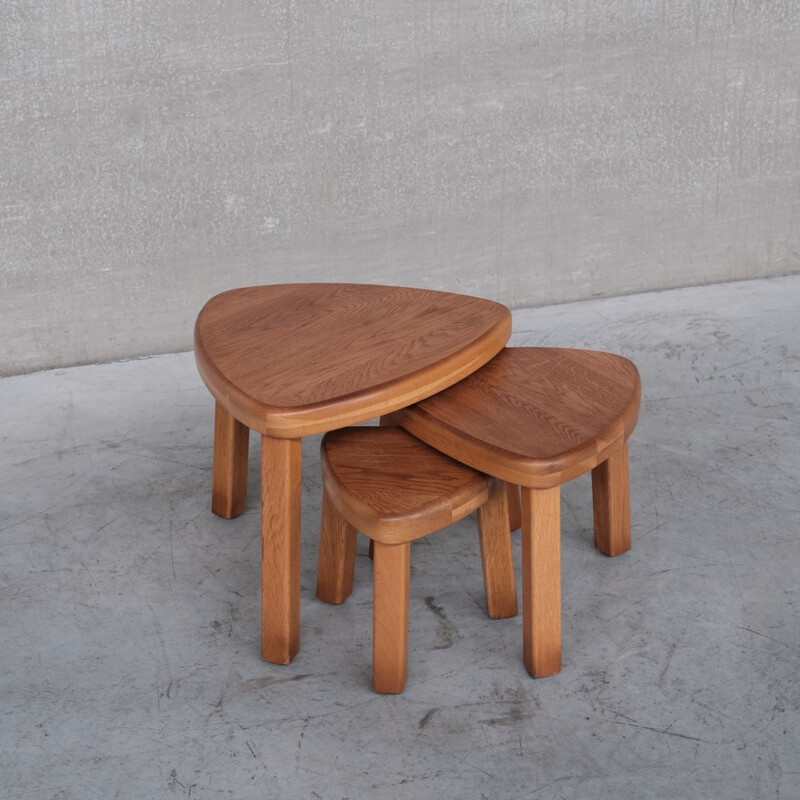 Oakwood mid-century nesting tables, 1970s