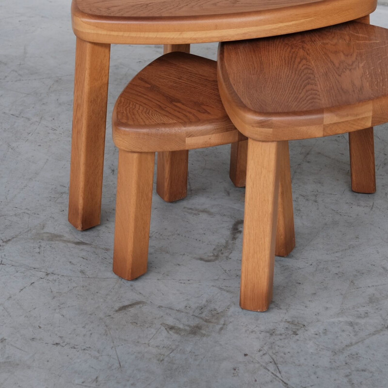 Oakwood mid-century nesting tables, 1970s