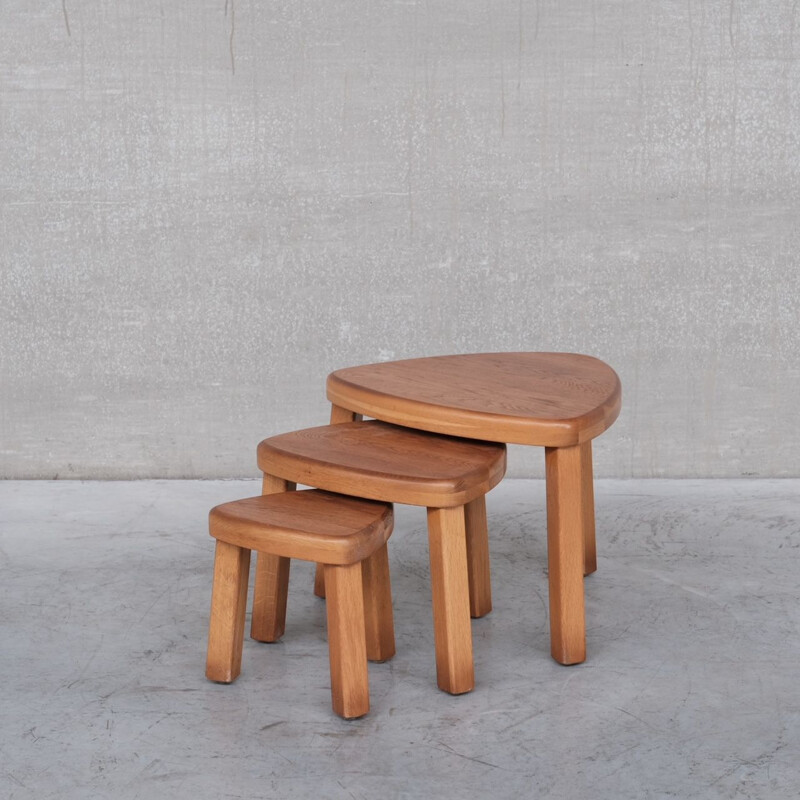 Oakwood mid-century nesting tables, 1970s