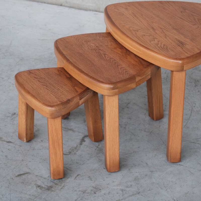 Oakwood mid-century nesting tables, 1970s