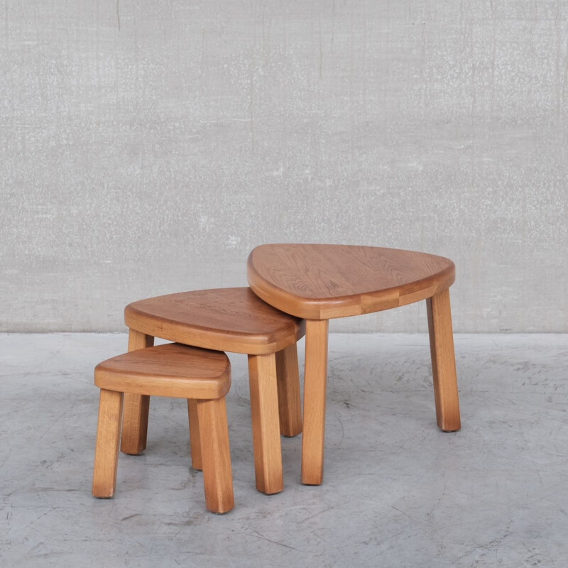 Oakwood mid-century nesting tables, 1970s