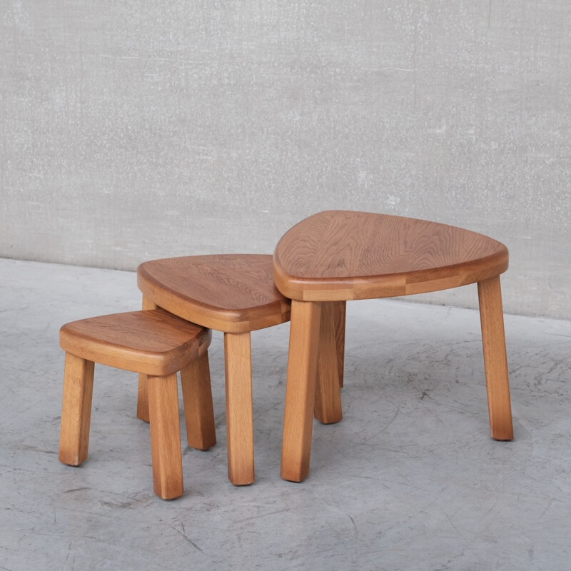 Oakwood mid-century nesting tables, 1970s