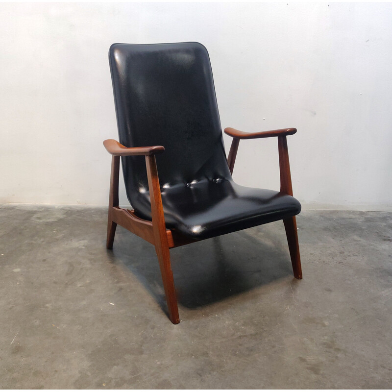 Teak vintage armchair by Louis van Teeffelen for WéBé, 1960s
