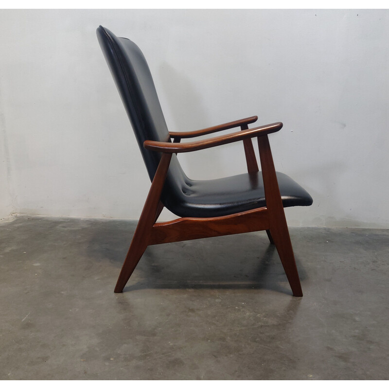 Vintage teakhouten fauteuil van Louis van Teeffelen voor WéBé, 1960