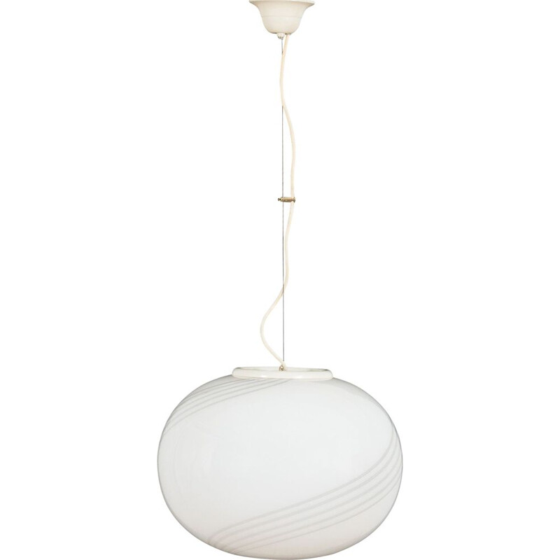 Lámpara de suspensión de cristal de Murano, 1970