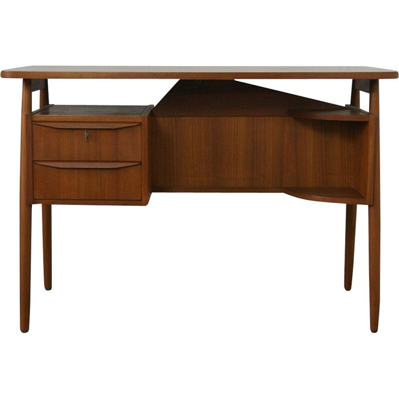 Mid-century teak desk by Gunnar Nielsen for Tibergaard, Denmark 1960s