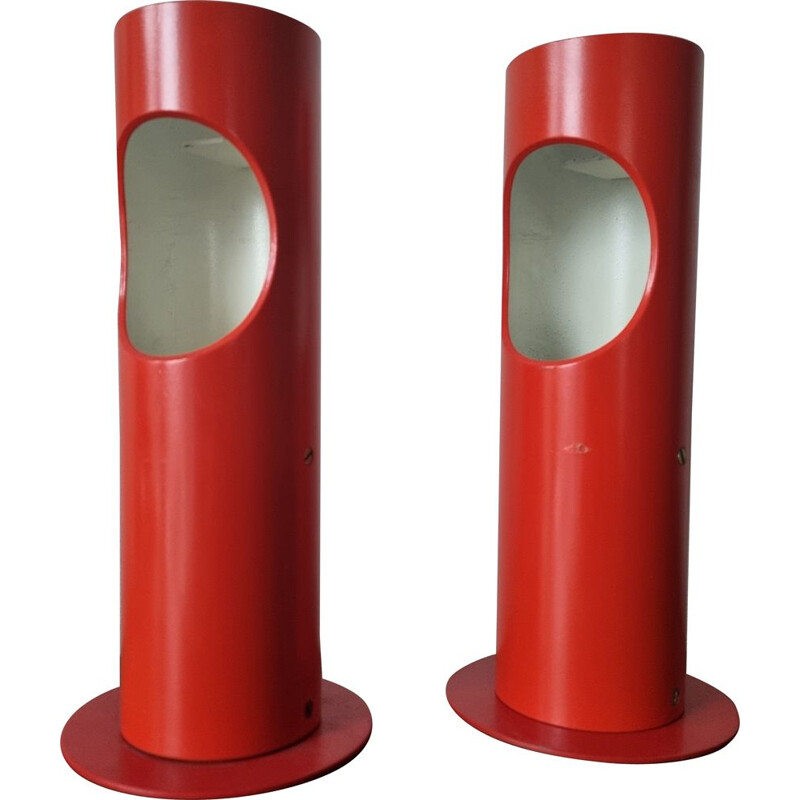 Pair of vintage table lamps by Josef Hurka for Napako, 1970