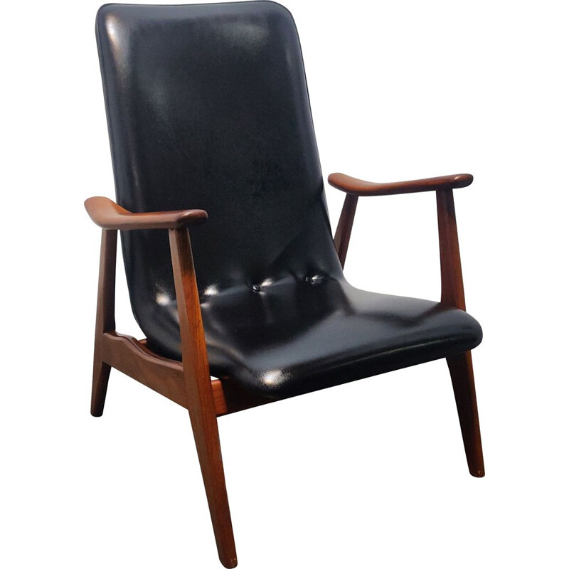 Poltrona vintage in teak di Louis van Teeffelen per WéBé, 1960