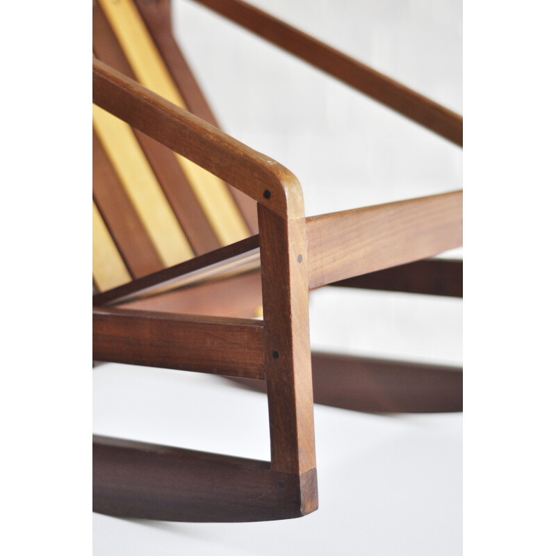 Italian vintage Prototype rocking chair by Pierluigi Ghianda, 1960s