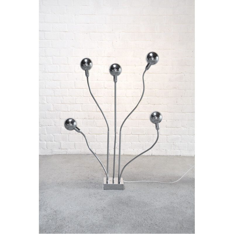 Vintage "Hydra" floor lamp by Pierre Folie for Jacques Charpentier, France 1970s
