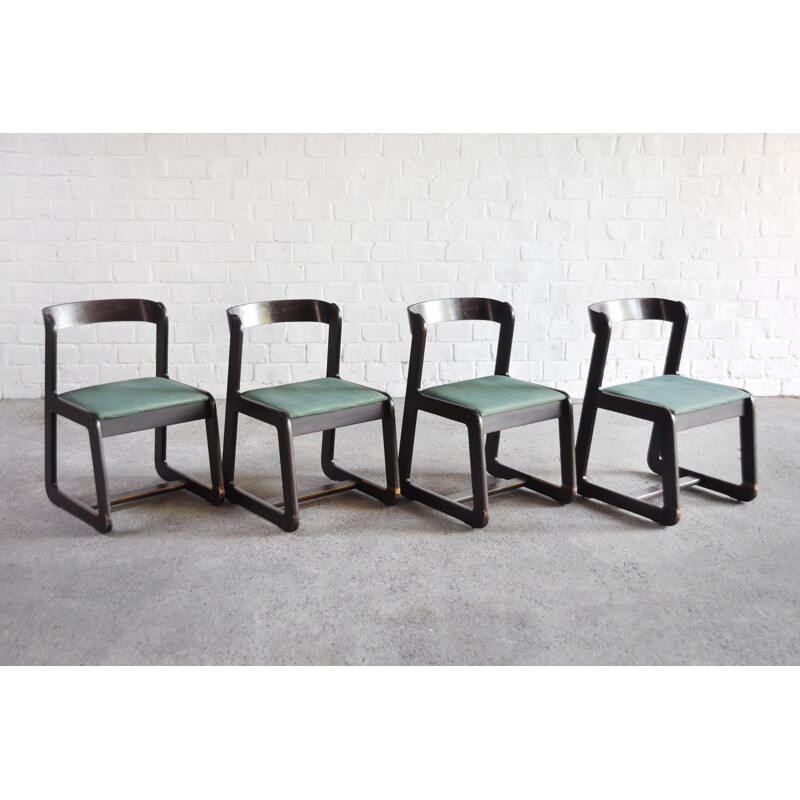 Set of 4 vintage dining chairs by Mario Sabot, 1970s