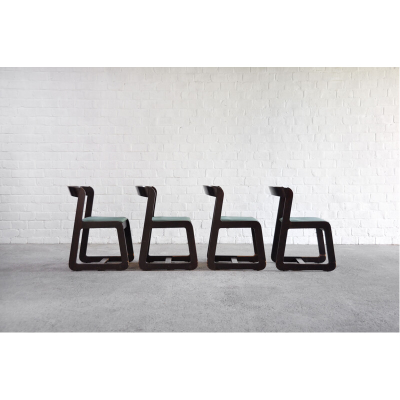Ensemble de 4 chaises vintage par Mario Sabot, 1970