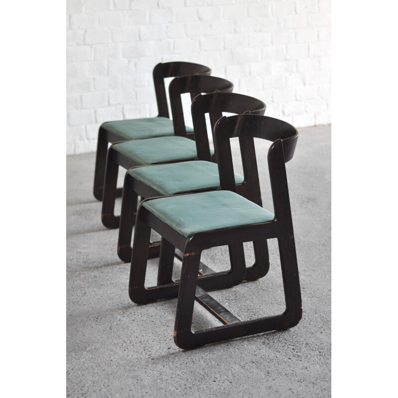Set of 4 vintage dining chairs by Mario Sabot, 1970s