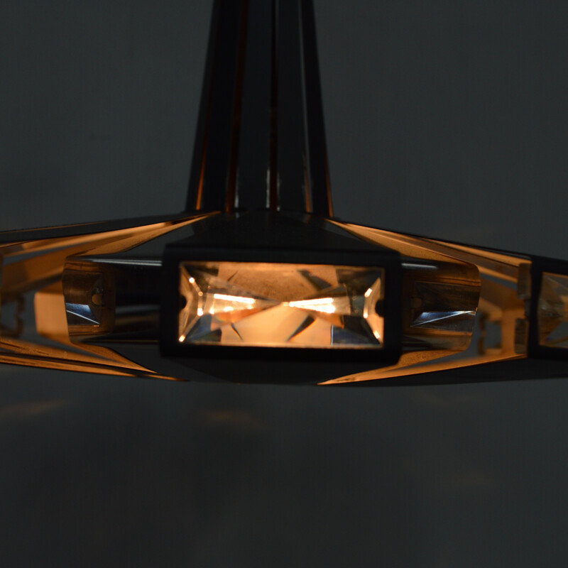 Coronell Elektro hanging lamp in chromed metal, Werner SCHOU - 1960s