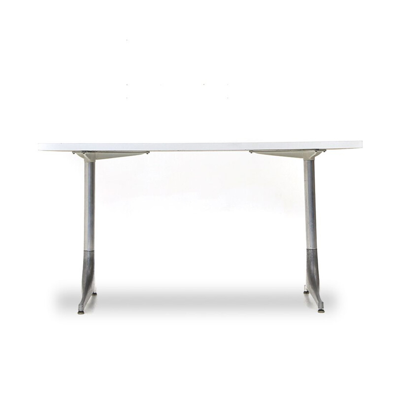 Vintage white desk by George Nelson for Herman Miller, 1960s