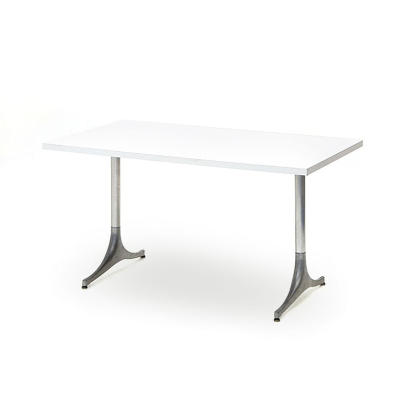Vintage white desk by George Nelson for Herman Miller, 1960s
