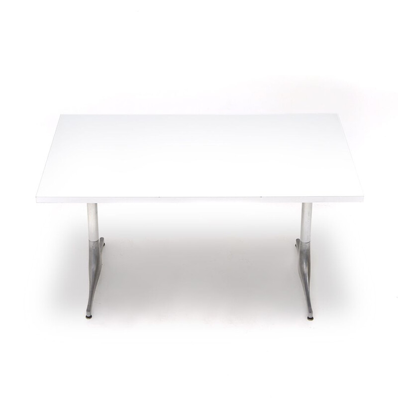 Vintage white desk by George Nelson for Herman Miller, 1960s