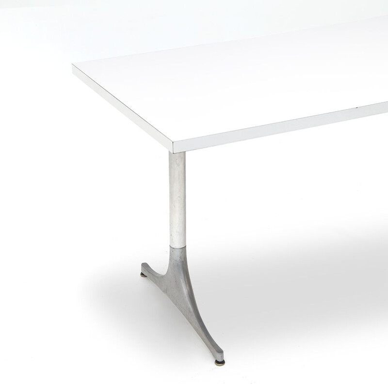 Vintage white desk by George Nelson for Herman Miller, 1960s