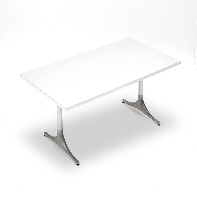 Vintage white desk by George Nelson for Herman Miller, 1960s