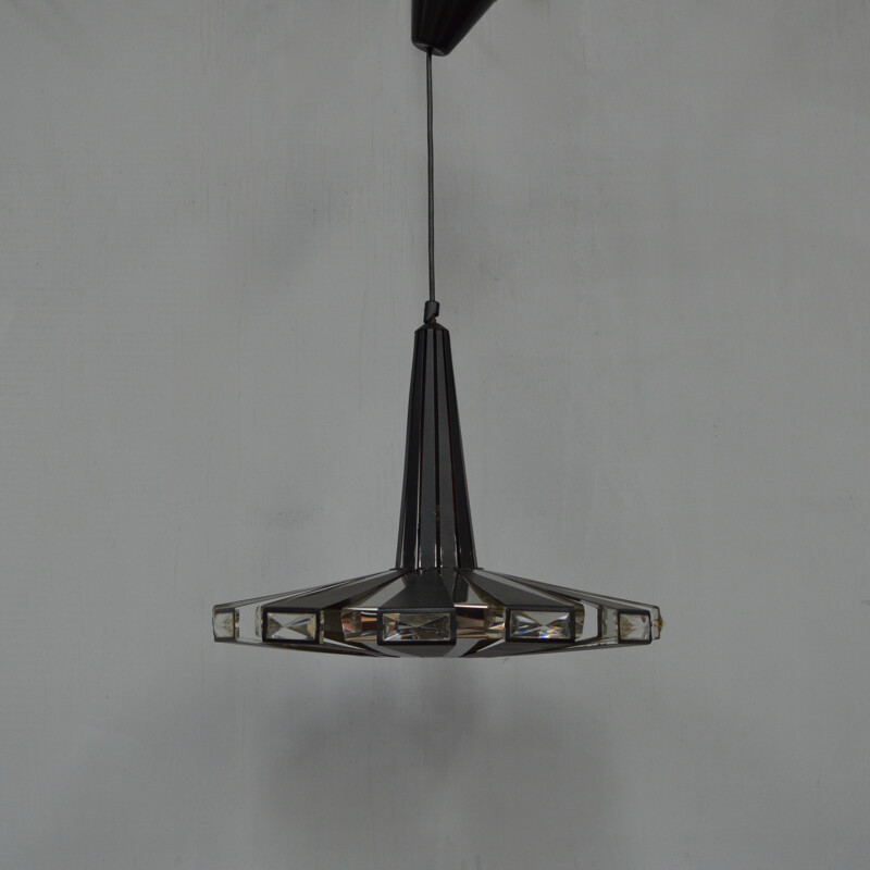 Coronell Elektro hanging lamp in chromed metal, Werner SCHOU - 1960s