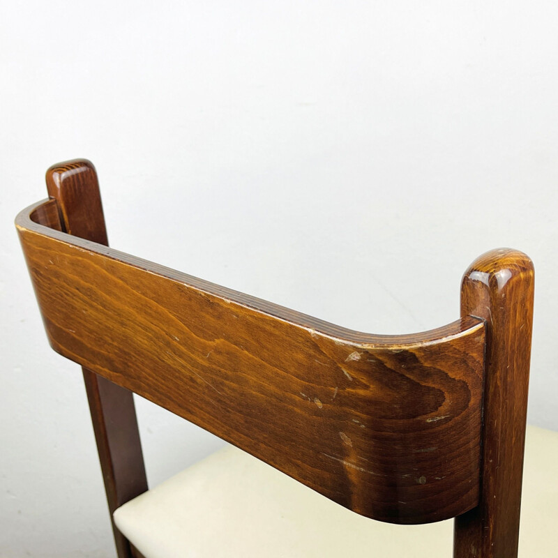 Cadeira de madeira Vintage, Itália 1960