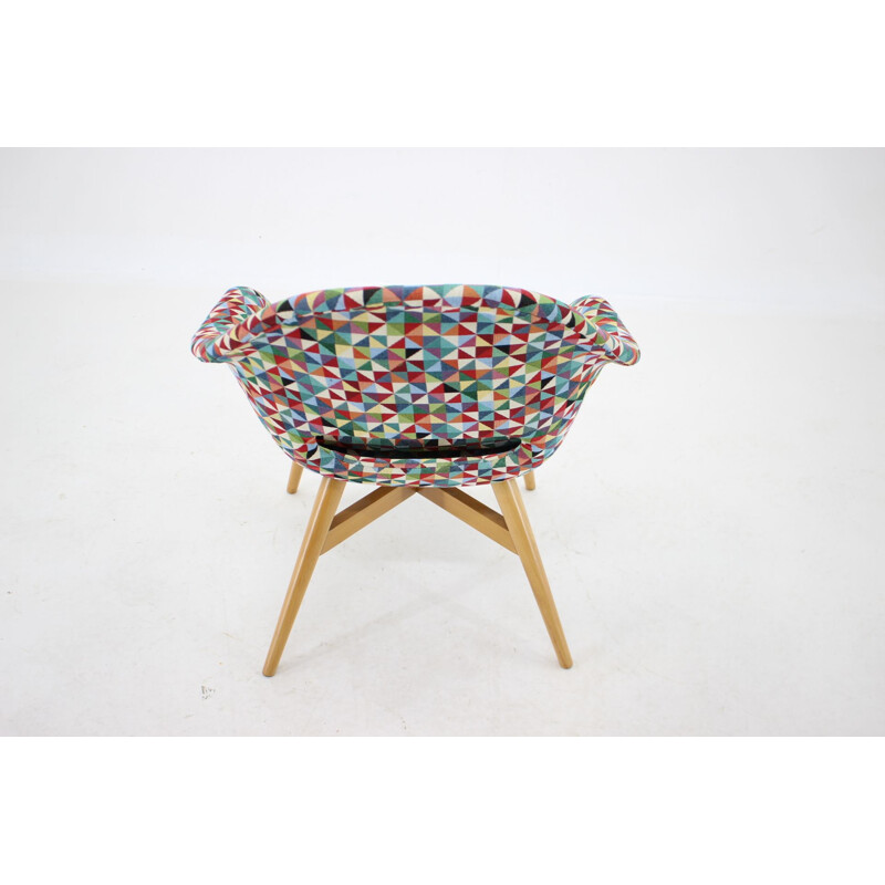 Fauteuil vintage Shell par Miroslav Navratil, Tchécoslovaquie 1960