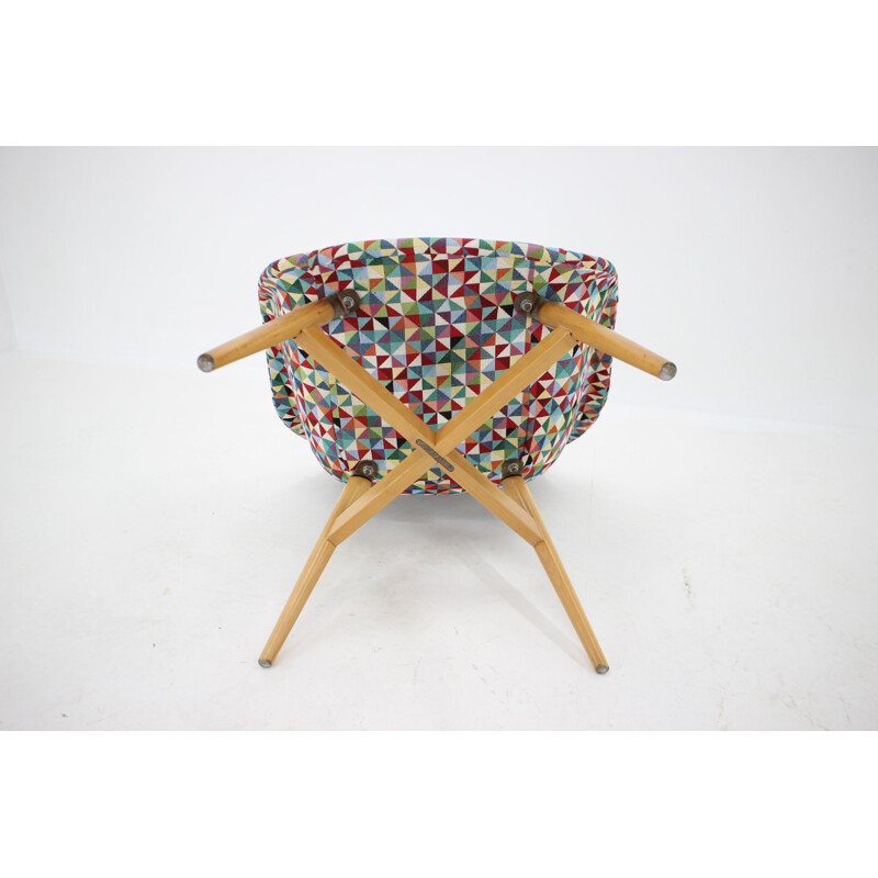 Vintage Shell armchair by Miroslav Navratil, Czechoslovakia 1960s