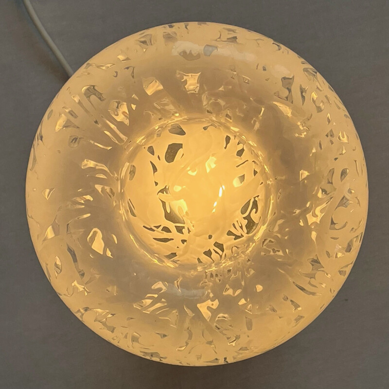 Lampada da tavolo vintage in vetro di Murano di Carlo Nason per Mazzega, Italia 1970