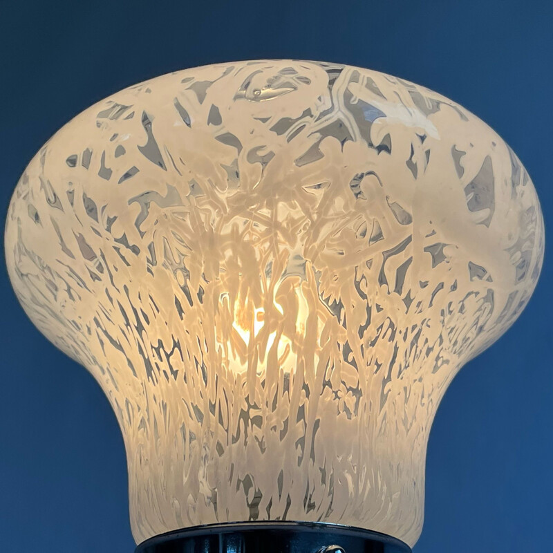 Lámpara de mesa vintage de cristal de murano de Carlo Nason para Mazzega, Italia 1970