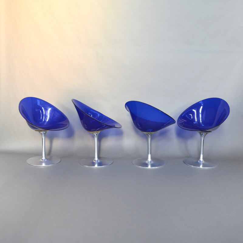Set of 4 Kartell "Eros" swivel chairs, Philippe STARCK - 1980s