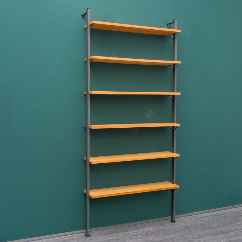 Vintage shelving system in ashwood by Olof Pira for Planmöbel, Sweden 1960s