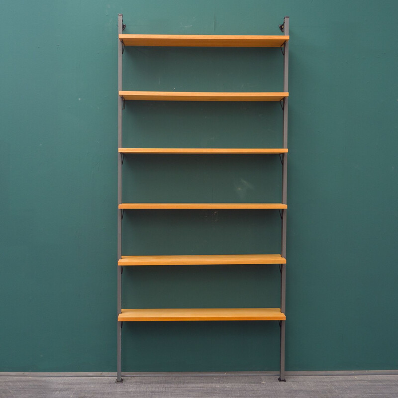 Vintage shelving system in ashwood by Olof Pira for Planmöbel, Sweden 1960s