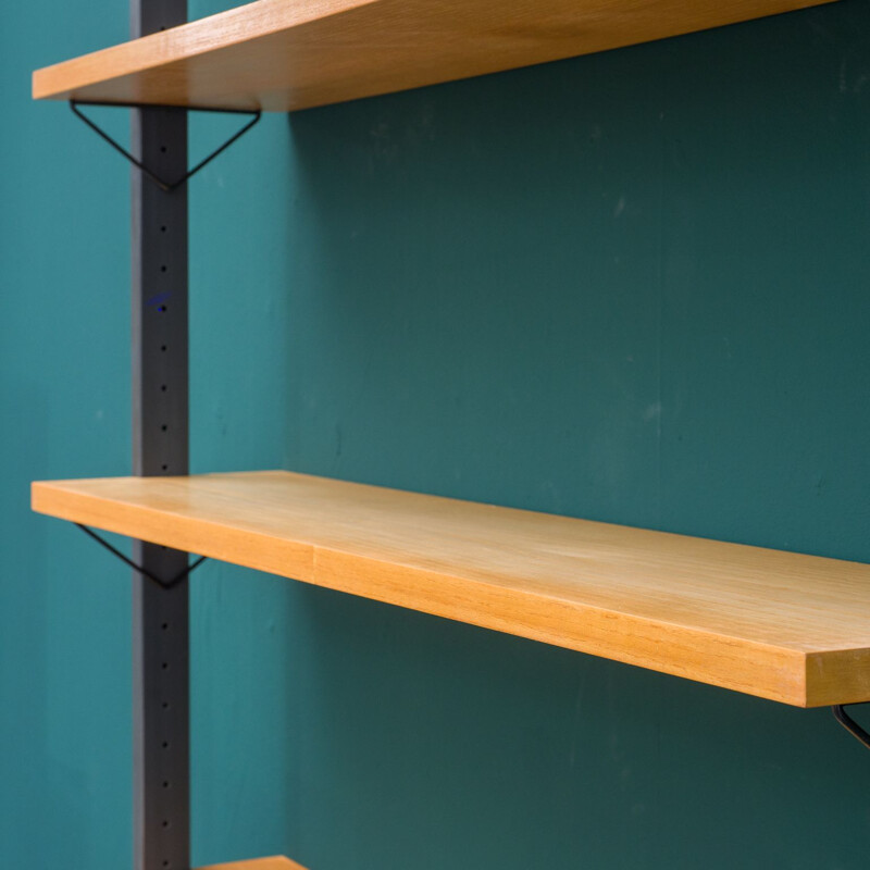 Vintage shelving system in ashwood by Olof Pira for Planmöbel, Sweden 1960s