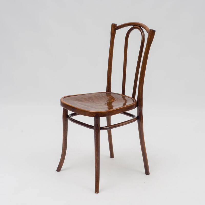 Vintage Thonet stoel van gebogen hout, 1940