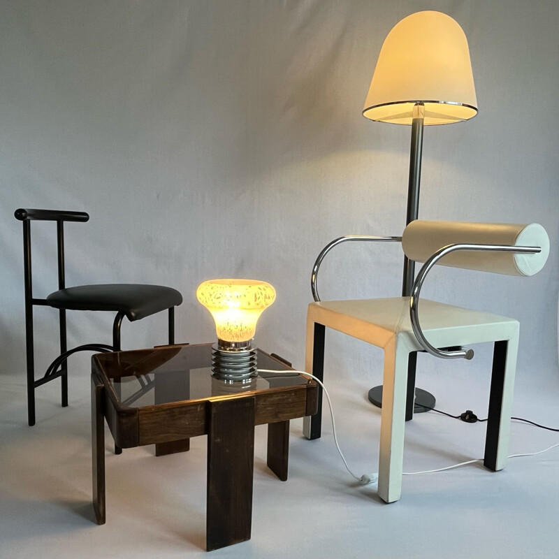Lampe de table vintage en verre de murano par Carlo Nason pour Mazzega, Italie 1970