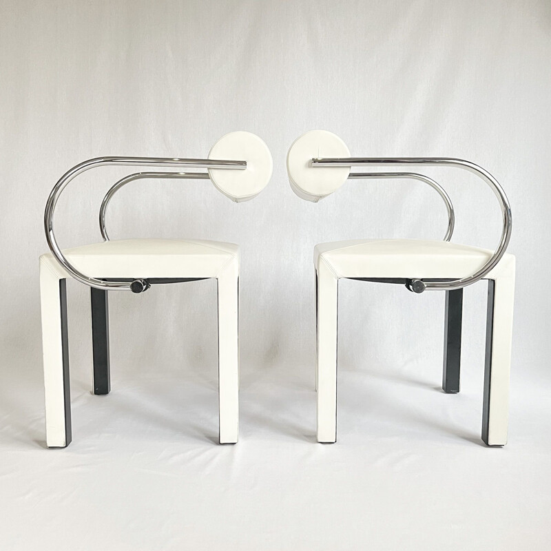 Pair of vintage "Arconda" chairs by Paolo Piva for B&B Italia, Italy 1980s