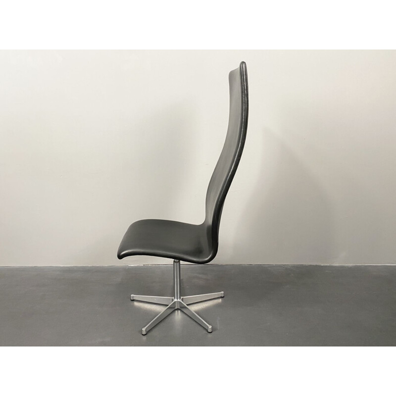 Oxford Vintage Drehsessel mit hoher Rückenlehne von Arne Jacobsen für Fritz Hansen