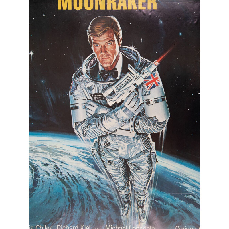 Vintage-Poster zum Film "Moonraker" von Daniel Goozee, 1979