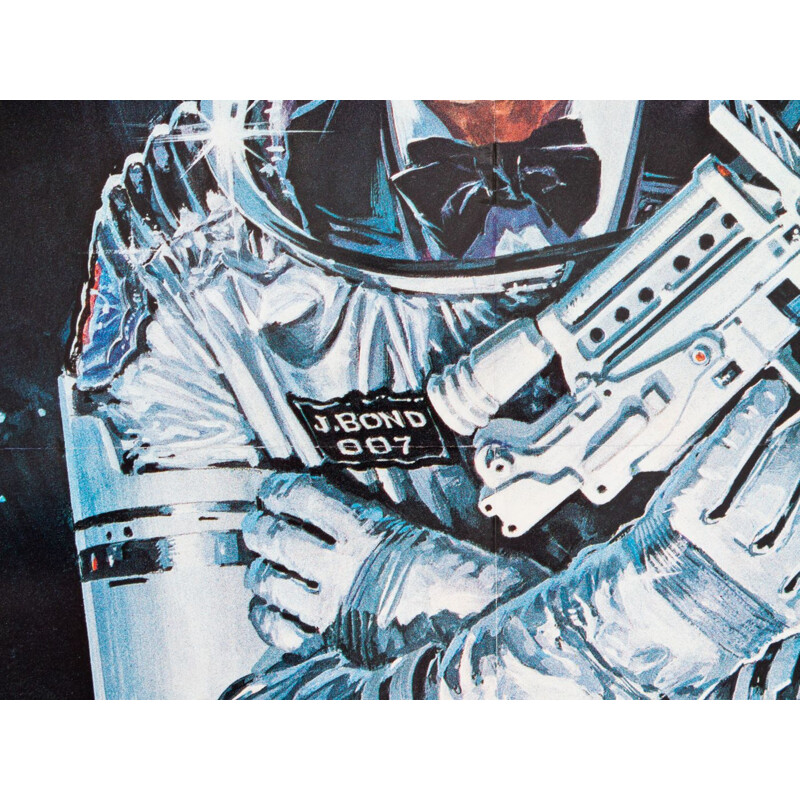 Cartaz Vintage do filme "Moonraker" de Daniel Goozee, 1979