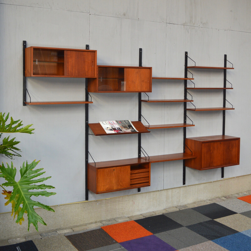 Cado wall system in teak, Poul CADOVIUS - 1960s