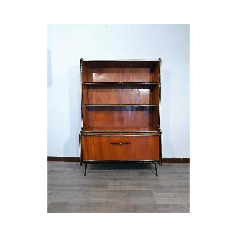 Vintage bookshelf in wood - 1960