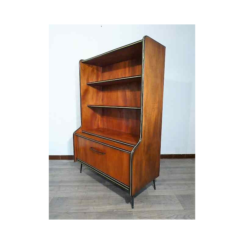 Vintage bookshelf in wood - 1960