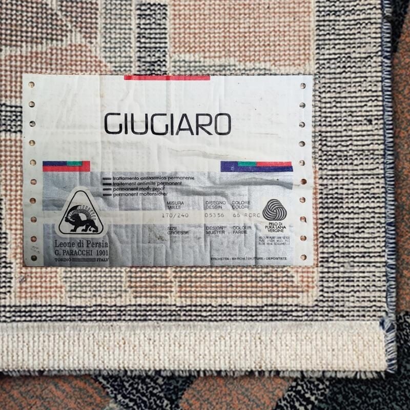 Vintage rug by Giorgetto Giugiaro for Paracchi, Italy 1990s