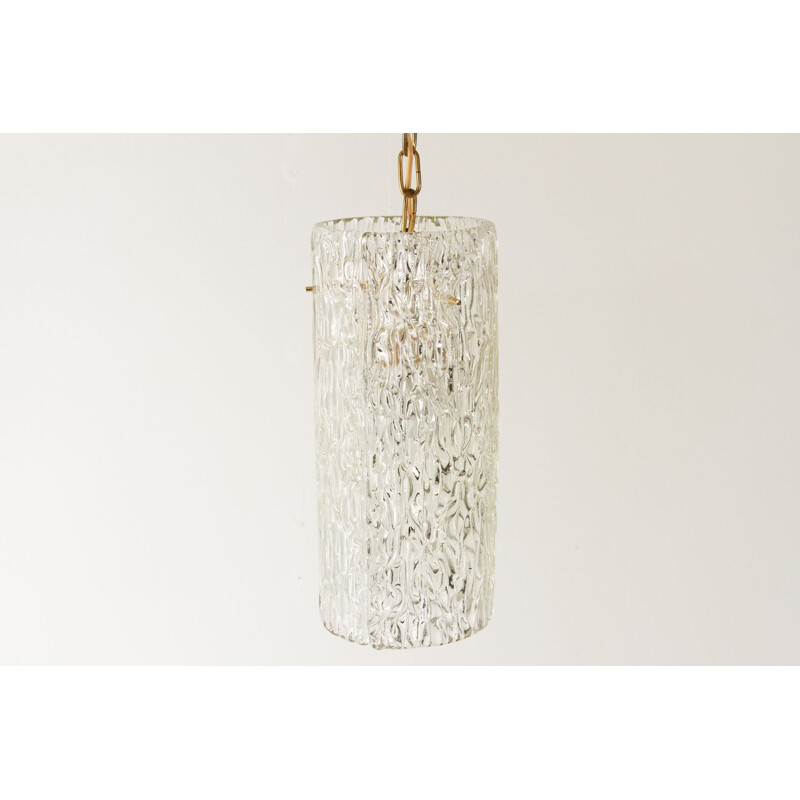 Lámpara de suspensión escandinava vintage de cristal de Carl Fagerlund para Orrefors, Suecia 1960