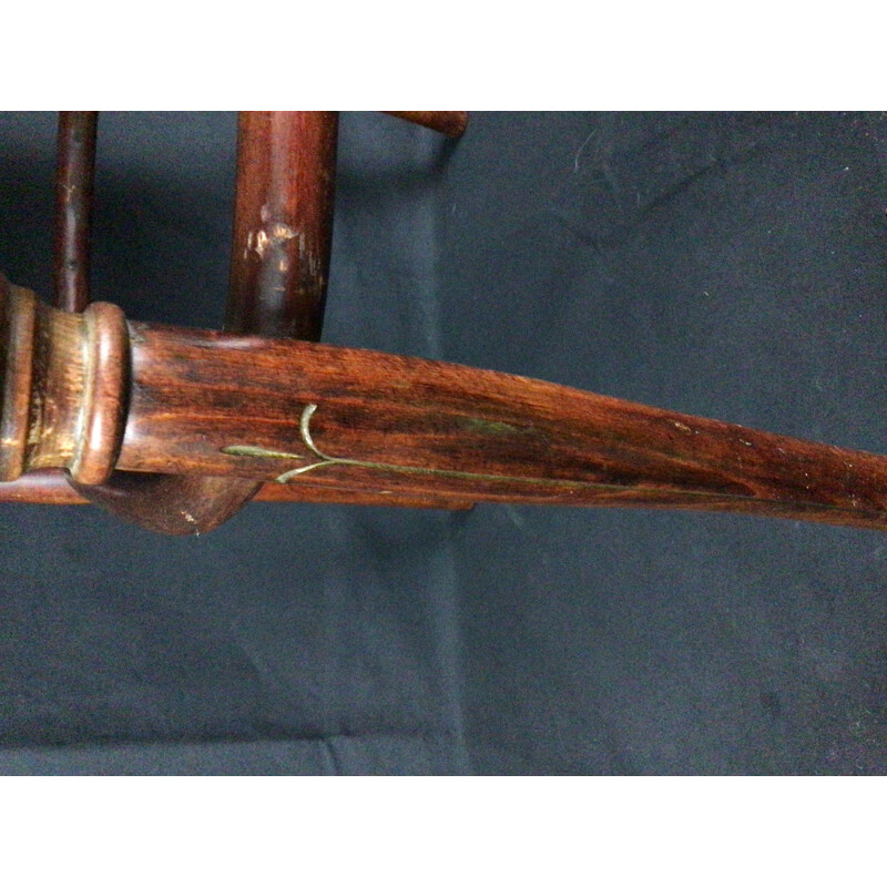 Fauteuil vintage Thonet en bois courbé