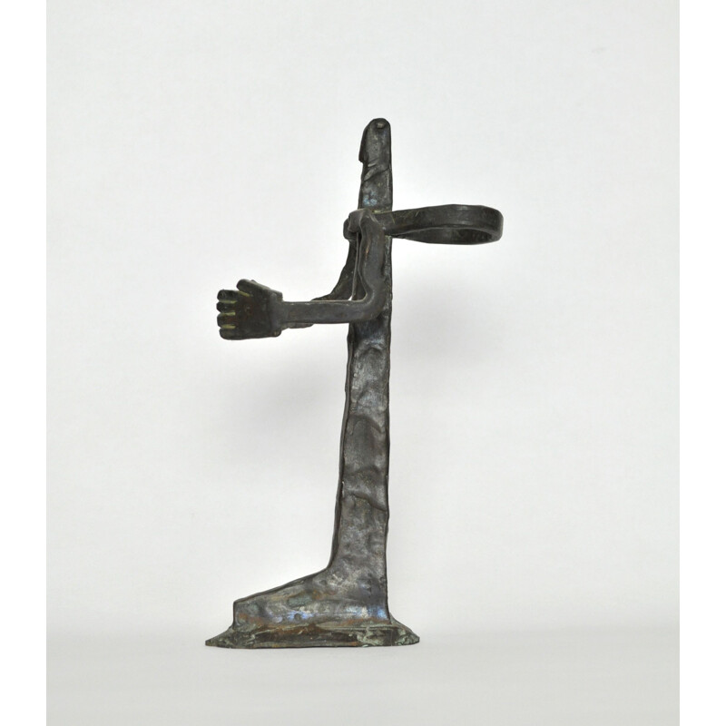 Vintage bronze sculpture "The Guide" by Peter Stuhr, Denmark 2005